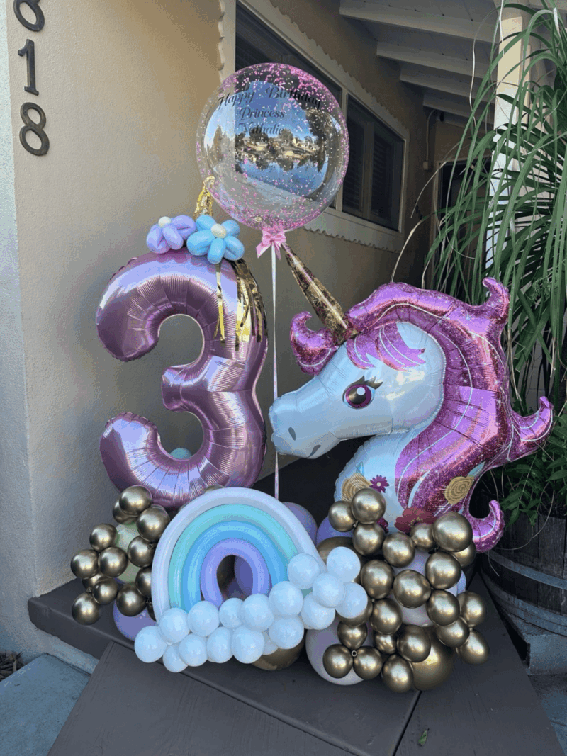 #3 Balloon Bouquet Unicornio